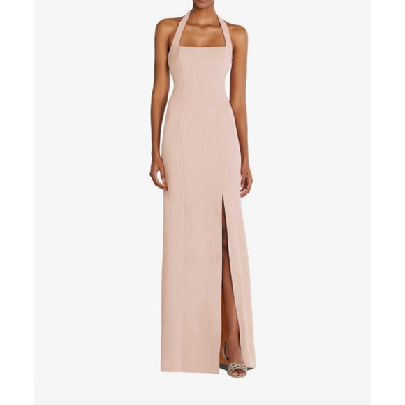 Thread Cameo Cream Open Back‎ Halter Dress - Picture 1 of 9